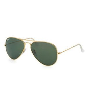 Ray-Ban Green Lens Gold Frame Aviator